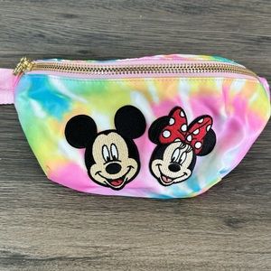 Stoney Clover Lane Tie Dye Classic Fanny Pack - Mickey and Minnie Fable patches